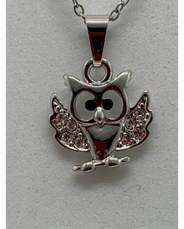 PARURE HIBOU AILES OUVERTES STRASS